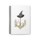 Watercolor Witchy Broomstick Spiral Notebook - Ruled Line