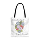Watercolor "She Has Beautiful Things on Her Mind" Tote Bag