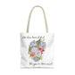 Watercolor "She Has Beautiful Things on Her Mind" Tote Bag