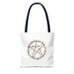 Watercolor Floral Pentacle Tote Bag