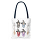 Watercolor Three Witchy Sisters Tote Bag