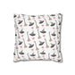 Watercolor Witchy Things Patterned Square Poly Canvas Pillow Cover - Pillow Not Included -