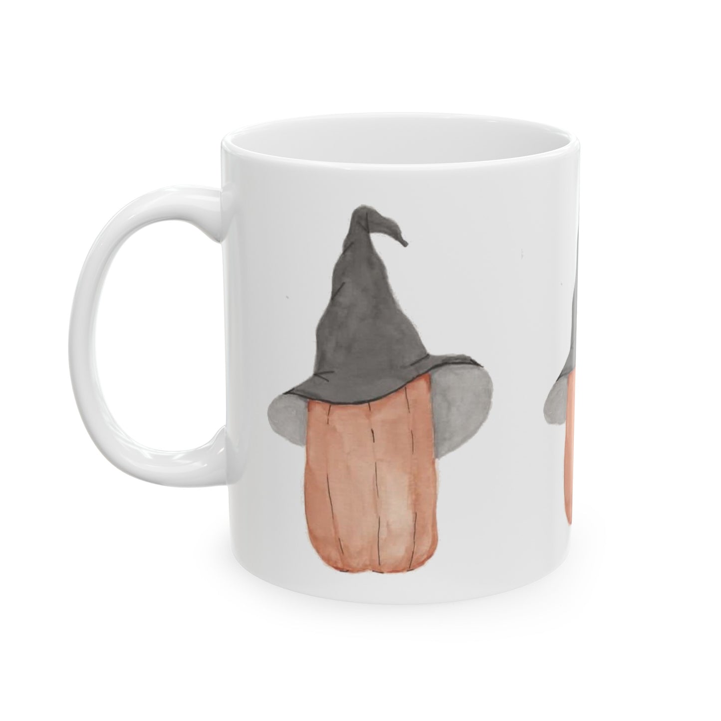 Halloween Watercolor Witchy Pumpkin Ceramic Mug
