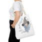 Watercolor Blue Witch Tote Bag
