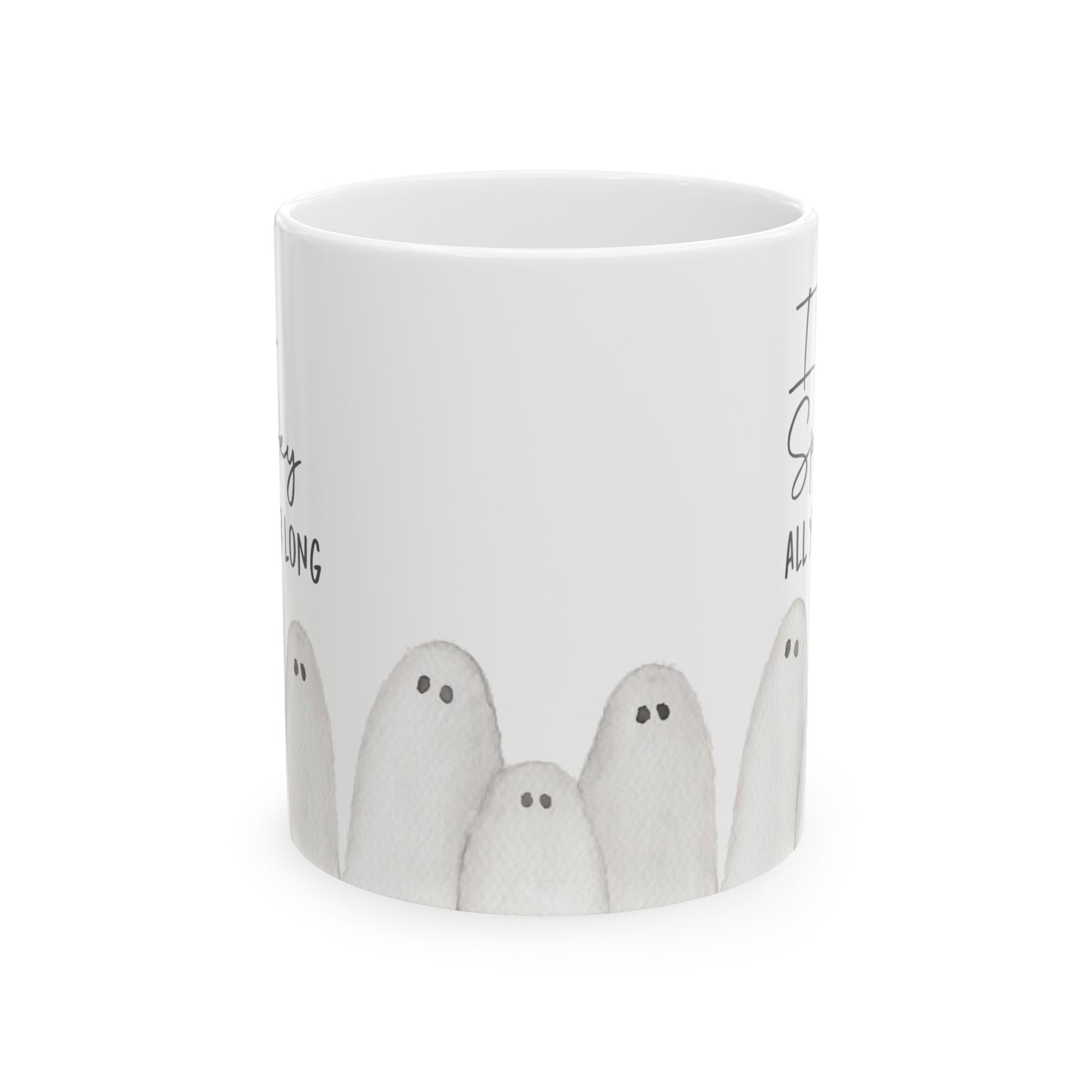 I'm Spooky All Year Long Watercolor Ghosts Ceramic Mug