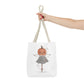 Halloween Watercolor Pumpkin Girl Scarecrow Tote Bag
