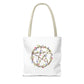 Watercolor Floral Pentacle Tote Bag