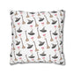 Watercolor Witchy Things Patterned Square Poly Canvas Pillow Cover - Pillow Not Included -