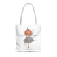 Halloween Watercolor Pumpkin Girl Scarecrow Tote Bag