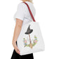 Watercolor Witchy Broomstick Tote Bag