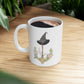 Watercolor Witchy Broomstick Ceramic Mug