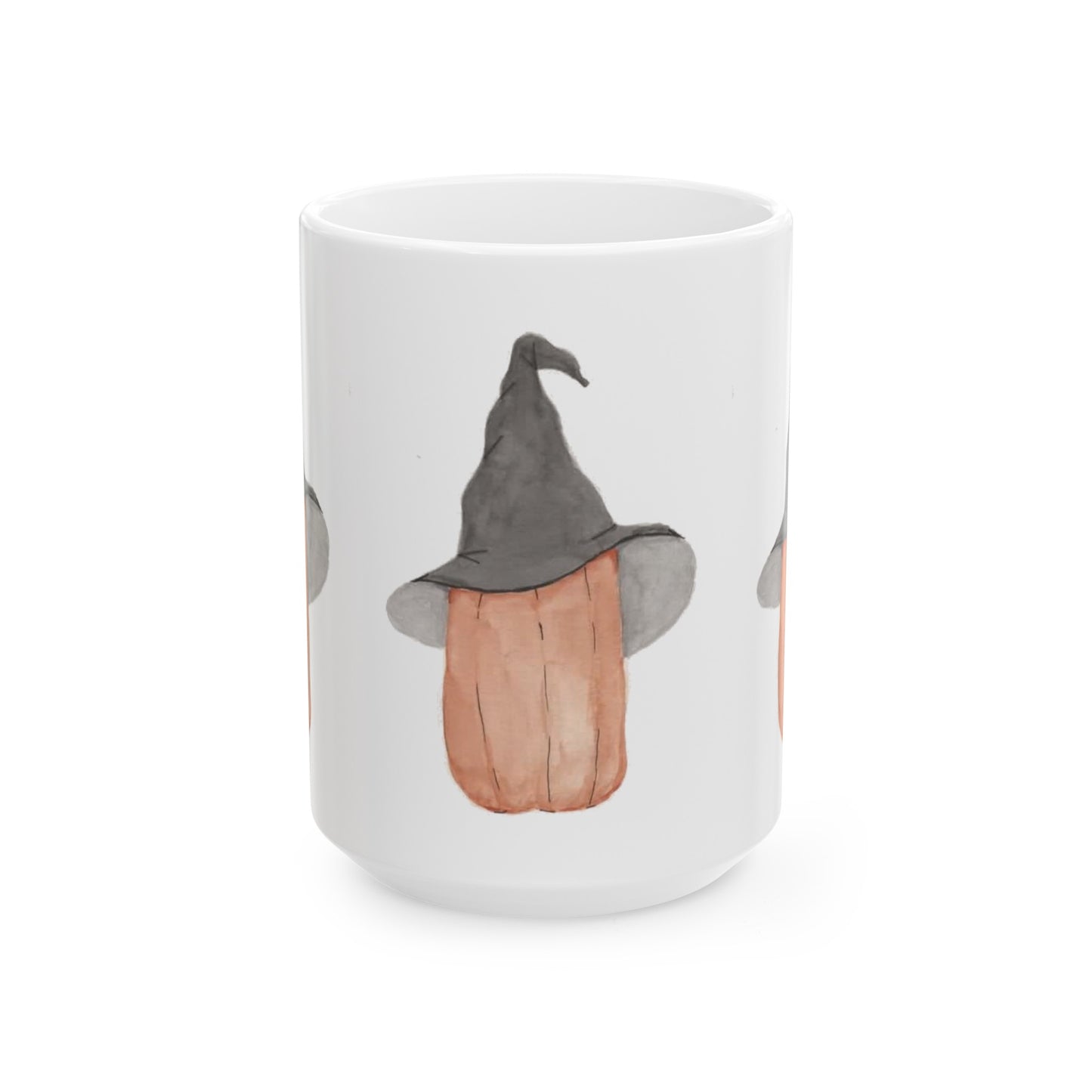 Halloween Watercolor Witchy Pumpkin Ceramic Mug