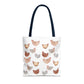 Watercolor Scattered Chickens Tote Bag