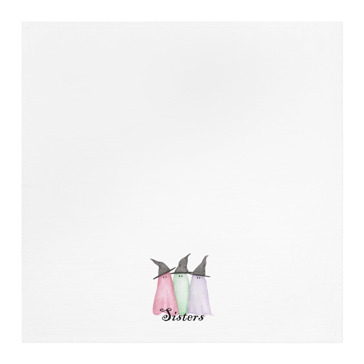 Watercolor Sisters Ghosts Tea Towel