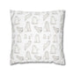 Halloween Watercolor Scattered Ghosts Square Poly Canvas Pillow Cover - Pillow Not Included -